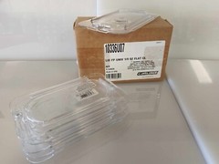 Polycarbonate Flat Universal Lid 1/9 Size – Clear (6 in box)