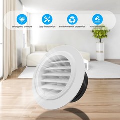 4 Inch Soffit Vents Round Vent Cover with Built-in Fly Screen for 1pack 100mm