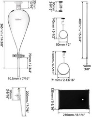 1000ml Heavy Wall Conical Separating Funnel with 24/29 Fitting and PTFE Stopcock