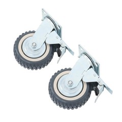 4 Pcs 6″ Heavy Duty Swivel Caster Wheels 2 Straight Wheels, 2 With Safety Brake