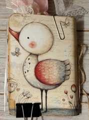 Junk Journal Handmade Booklet Book Vintage “Cute Animals” Pockets, Ephemera b