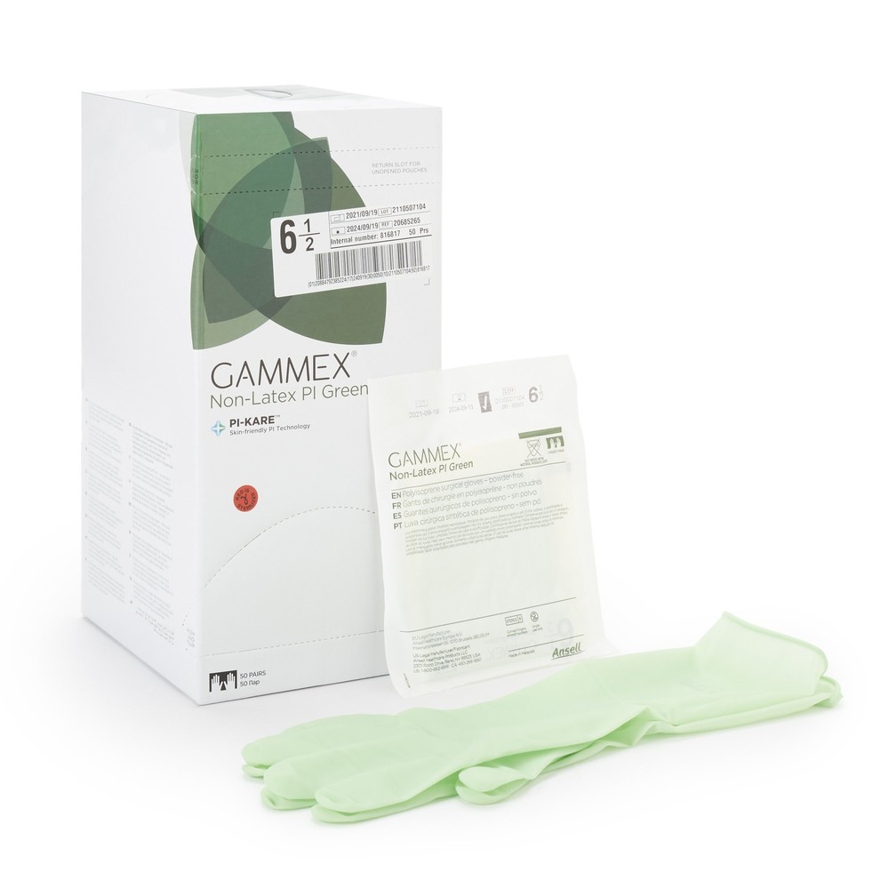 GAMMEX Non-Latex PI Green Polyisoprene Surgical Glove – 200 per Case