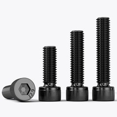 M2 M2.5 M3 M4 M5 Black Socket Cap Screws 12.9 High Tensile Allen Key Bolt DIN912