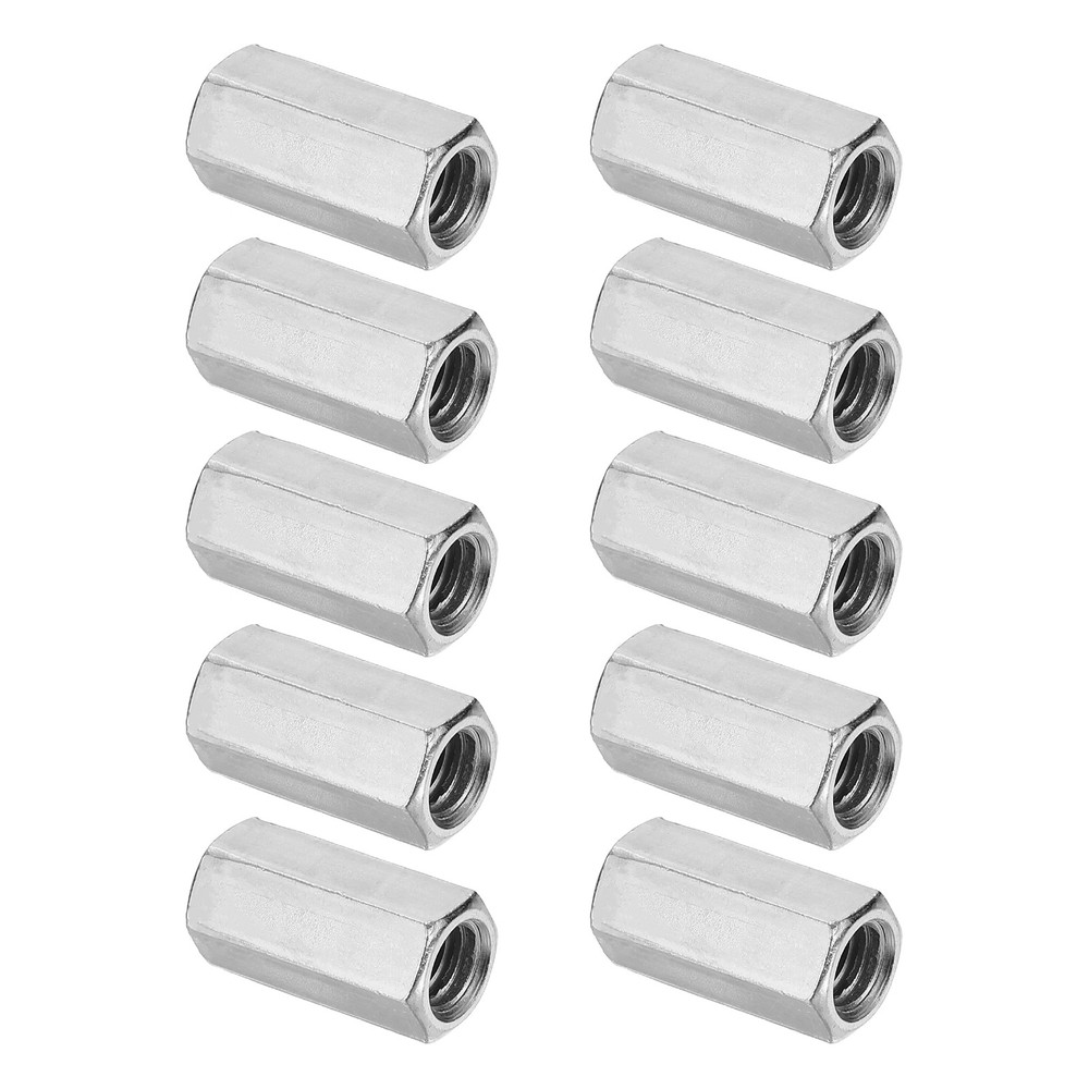 10Pcs 3/8″-16 UNC Hex Coupling Nuts 1.13″ Long Fully Threaded Rod Coupling Nut