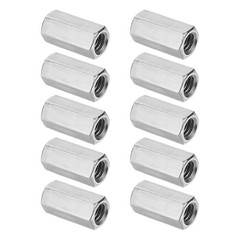 10Pcs 3/8″-16 UNC Hex Coupling Nuts 1.13″ Long Fully Threaded Rod Coupling Nut