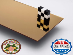 1/8″ 3mm Gold Mirror Acrylic Plexiglass Plastic Sheet 24×12 Nominal AZM Displays