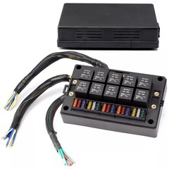 Pre-Wired 15 Slots 10 Way Fuse Relay Box 12V Automotive, Fuse Relay Block New