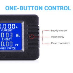 100A LCD Digital Display Ammeter AC Current Voltage Voltmeter Energy Panel Meter