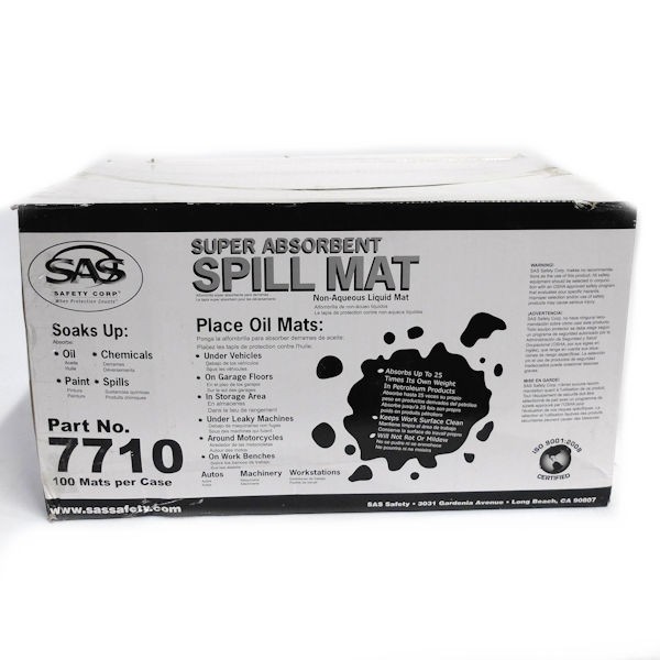 SAS Safety 7710 Super Absorbent Spill Oil Pad, 100-Pack
