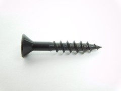 (100-250-500-1000) #7 x 1″ Flat Head NIBS Phillips Coarse Black Wood Screws HF