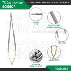 6 Pcs Micro Surgery Set Medical Surgical Instruments German Grade