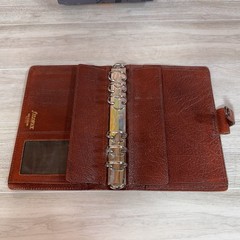 Vintage Filofax Winchester Organizer Real Calf Leather Brown Personal Size