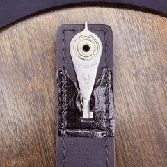 Belt Keeper w/ Hidden Handcuff Key HK-11 Hide-a-Keyper Black Leather Chrome Snap