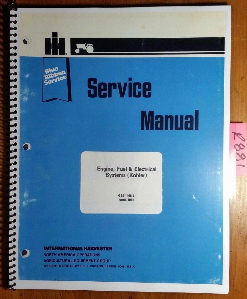 IH Cub 86 108 109 128 129 149 169 800 1000 1200 1250 1282 1450 1650 4120 Manual