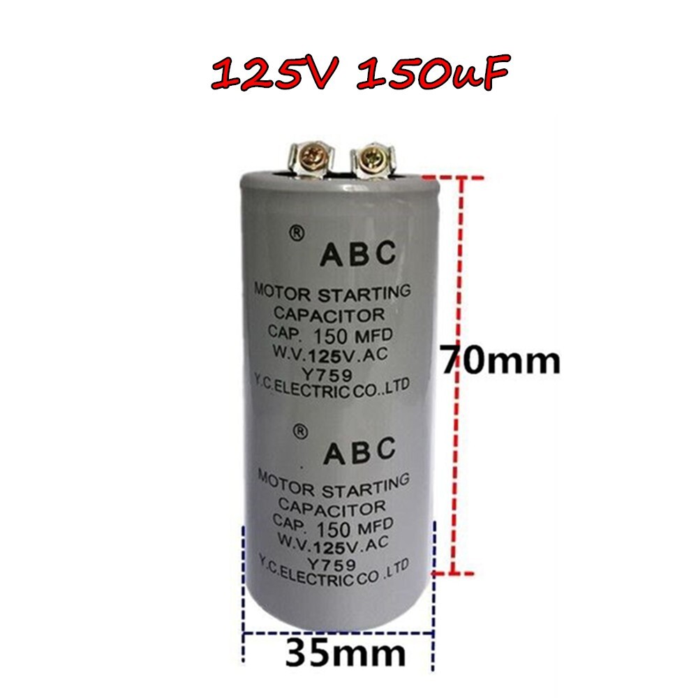 CD60 Motor Starting Capacitor 150MFD 150UF 125VAC 125V