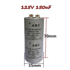 CD60 Motor Starting Capacitor 150MFD 150UF 125VAC 125V