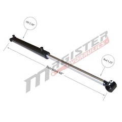 Hydraulic Cylinder Welded Double Acting 2″ Bore 18″ Stroke Cross Tube 2×18 NEW