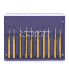 Dental Tungsten Carbide Gold Burs Trimming & Finishing & Polishing Flame FG7901