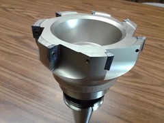5″ 90 degree indexable face shell mill,face milling cutter APKT w. CAT40 arbor