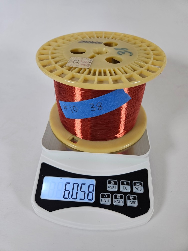 38 AWG Gauge Enameled Copper (CU) magnet wire, about 6 pounds, new