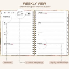 2026 Planner, Weekly and Monthly Calendar Planner Agenda, Jan 2026 Dec 2026,…