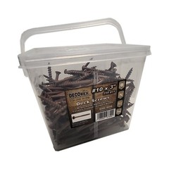 #10 x 3″ Deck Screws | Square Drive | Bugle Head | Brown Ruspert | 250pcs