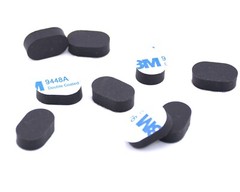 1/2″ x 3/4″ x 1/4″ Peel & Stick Oval Silicone Rubber Feet Audio Repair Pads