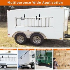 Side Mount Trailer Ladder Rack, Foldable Heavy Duty Steel Rack with Strap​​, …