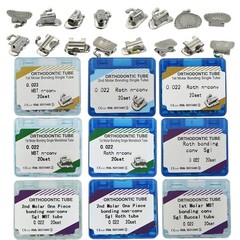 Dental Orthodontic Buccal Tubes 1st 2nd Molar tube Roth MBT 022 Bondable Mesh