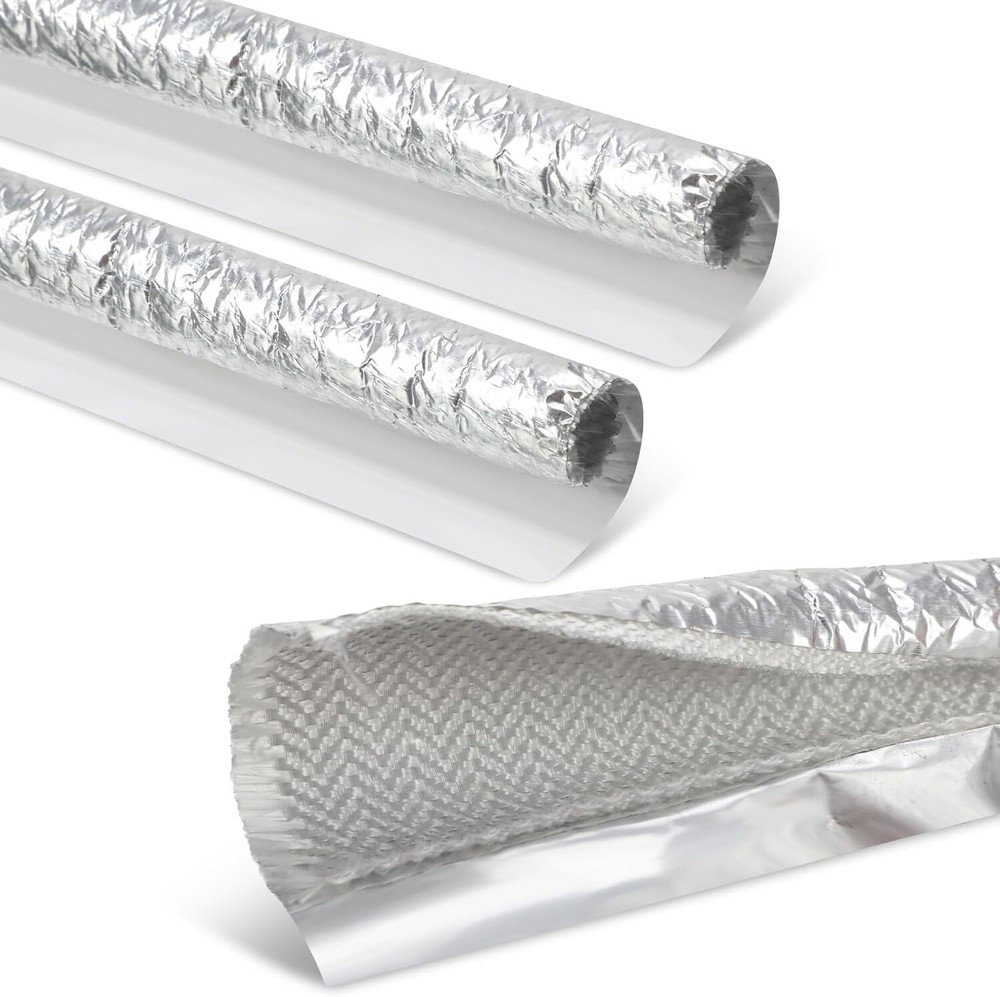 6mm ID Self-wrap Heat Shield Sleeve Thermal Reflective for Cable Wire Hose 1M