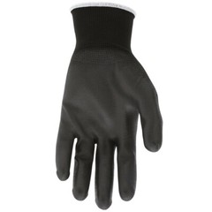 (12 Pairs) MCR Safety Polyurethane Coated Nylon Work Gloves, 13 Gauge Shell