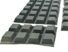 3/4″ Square Pyramid Peel & Stick Silicone Rubber Feet for Speakers & Studio Gear