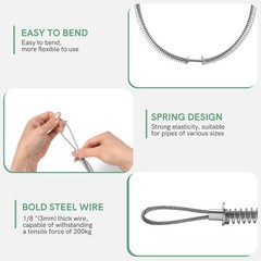 Heavy Duty Whip Check Safety Cable 1/8″ Steel Wire Rope for Compressor Hose