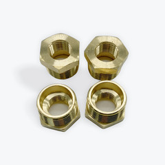 4 Pk Hex Reducer Bushing 1″ Male x 1/2″ Female NPT Adapter Pipe Fitting Brass
