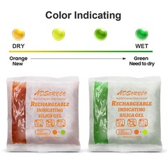 [500g 2p]Adsorbco Rechargeable Desiccant Packs, Indicating Silica Gel Packets