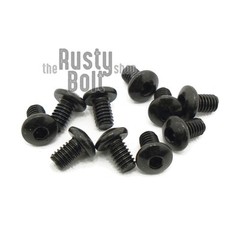 M2.5 x 4mm, Socket Button Head Screws, 10.9 Steel, Black