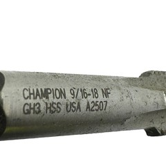Lot of 3 Straight Flute Taps Champion 9/16in-18 NF HSS USA , 5/8in-11 NC GH3