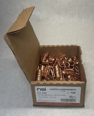 NEW (100-Pack) NSI CT-104 Copper Compression C-Tap Connector 4 AWG – 6 AWG (Run)