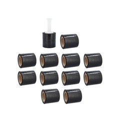 Shrink Film 5″ x 1000 FT 80 Gauge Black Stretch Moving & Packing Wrap 12 Rolls