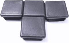 Square 7/8″ & 3/4″ Black Plastic Tubing Plug 14-20G ID 0.71″ to 0.82″ & 0.6 -067