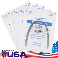 USA AZDENT Dental Orthodontic Super Elastic Niti Rectangular Arch Wires Ovoid