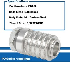 PD222 Series PD Steel Test Port & Diagnostic Equipment Quick Coupler with Female