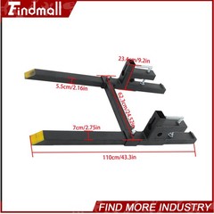 Findmall 43″ Clamp on Pallet Forks 2000lbs Heavy Duty Quick Attach Bucket Fork