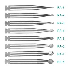 5pcs Dental Round Carbide Bur RA 1# -RA 8# for Slow Speed Latch Type Handpiece