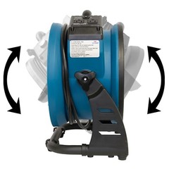XPOWER P-21AR Compact Industrial Axial Fan, Air Mover with Daisy Chain Outlets