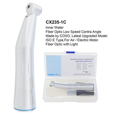 COXO Dental 1:1 Low Speed Handpiece Electric Contra Angle Fiber Optic CX235-1C