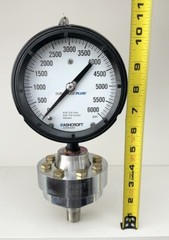 Ashcroft Plus Pressure Gauge ~ 0/6000psi w/ C1018 Stainless Steel Diaphragm Seal