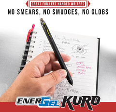 EnerGel Kuro Retractable Liquid Gel Pen, Shades of Black, 0.7mm tip, Assorted…
