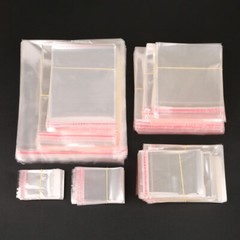 100pcs Resealable Poly Bag Transparent Plastic OPP Bags Self Adhesive Seal 2 Mil
