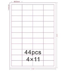 BESTeck_Amazon FBA Label 44-up Labels 48.5×25.4mm on A4 White Adhesive Mailin…